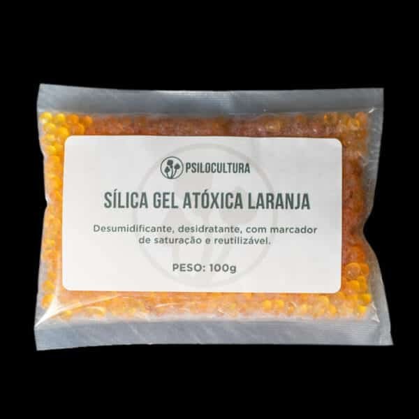 Foto de Produto Silica Gel Atóxica Laranja Empresa especializada Cultivo e Comercialização de Cogumelos Funcionais, como Juba de Leão, Cordyceps e Insumos para Cultivo.