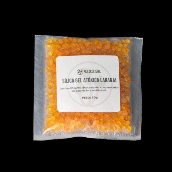 Foto de Produto para Silica Gel Atóxica Laranja Empresa especializada Cultivo e Comercialização de Cogumelos Funcionais, como Juba de Leão, Cordyceps e Insumos para Cultivo.